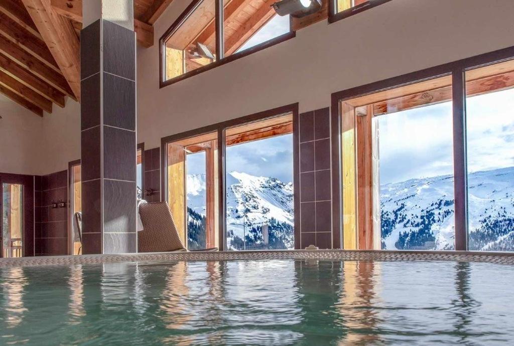 Vue Panoramique Sur Les Montagnes Plein Sud - T2 Skis Aux Pieds, Piscine & Spa Flaine Buitenkant foto