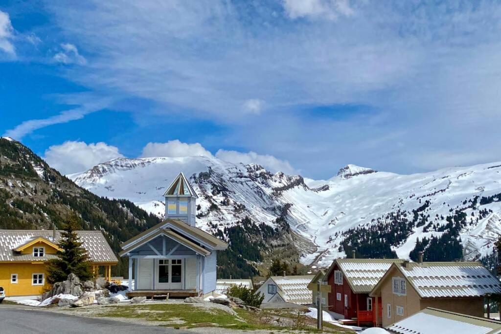 Vue Panoramique Sur Les Montagnes Plein Sud - T2 Skis Aux Pieds, Piscine & Spa Flaine Buitenkant foto