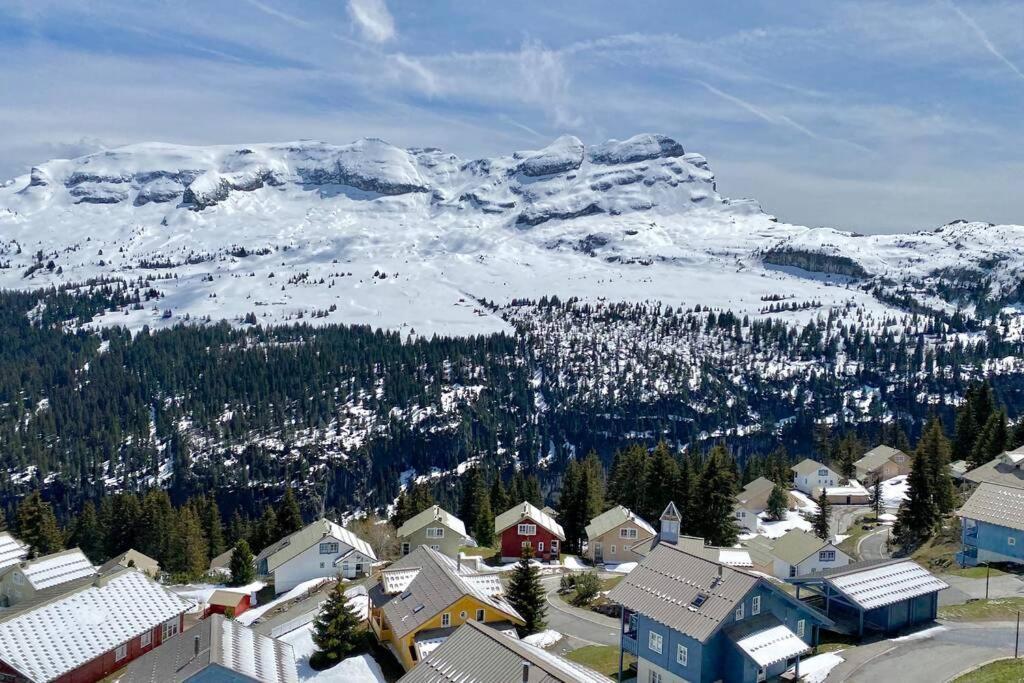 Vue Panoramique Sur Les Montagnes Plein Sud - T2 Skis Aux Pieds, Piscine & Spa Flaine Buitenkant foto