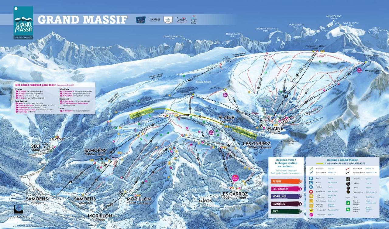 Vue Panoramique Sur Les Montagnes Plein Sud - T2 Skis Aux Pieds, Piscine & Spa Flaine Buitenkant foto
