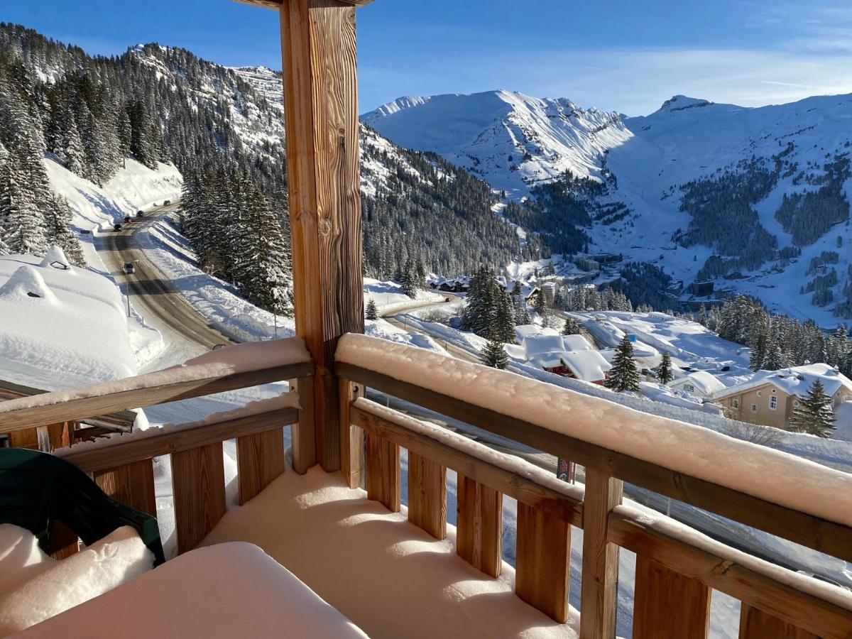 Vue Panoramique Sur Les Montagnes Plein Sud - T2 Skis Aux Pieds, Piscine & Spa Flaine Buitenkant foto