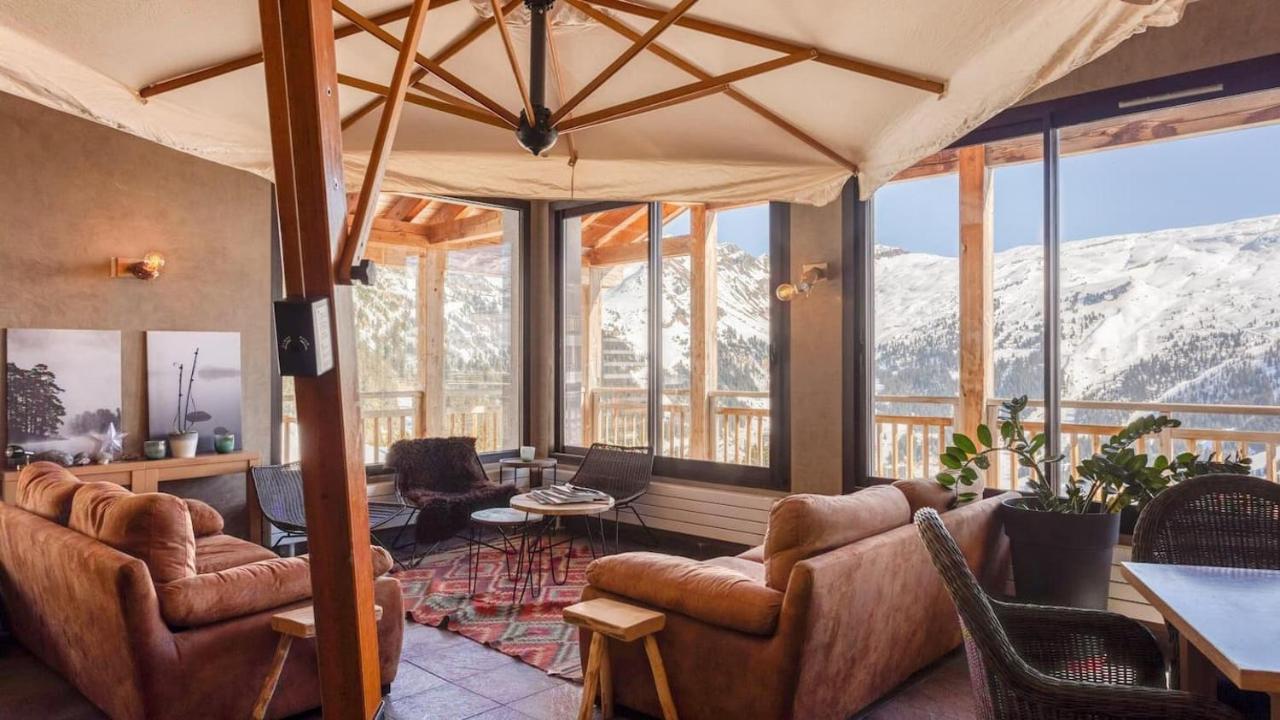 Vue Panoramique Sur Les Montagnes Plein Sud - T2 Skis Aux Pieds, Piscine & Spa Flaine Buitenkant foto